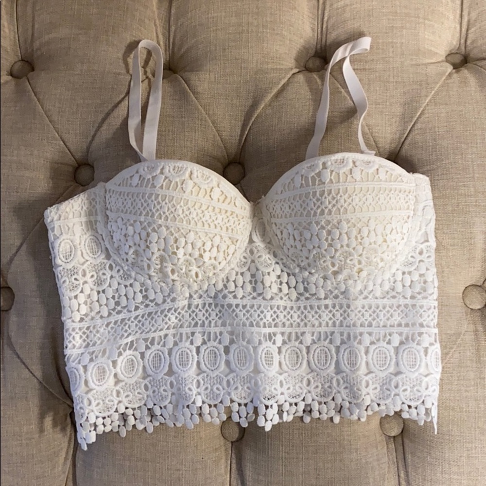 White crop top